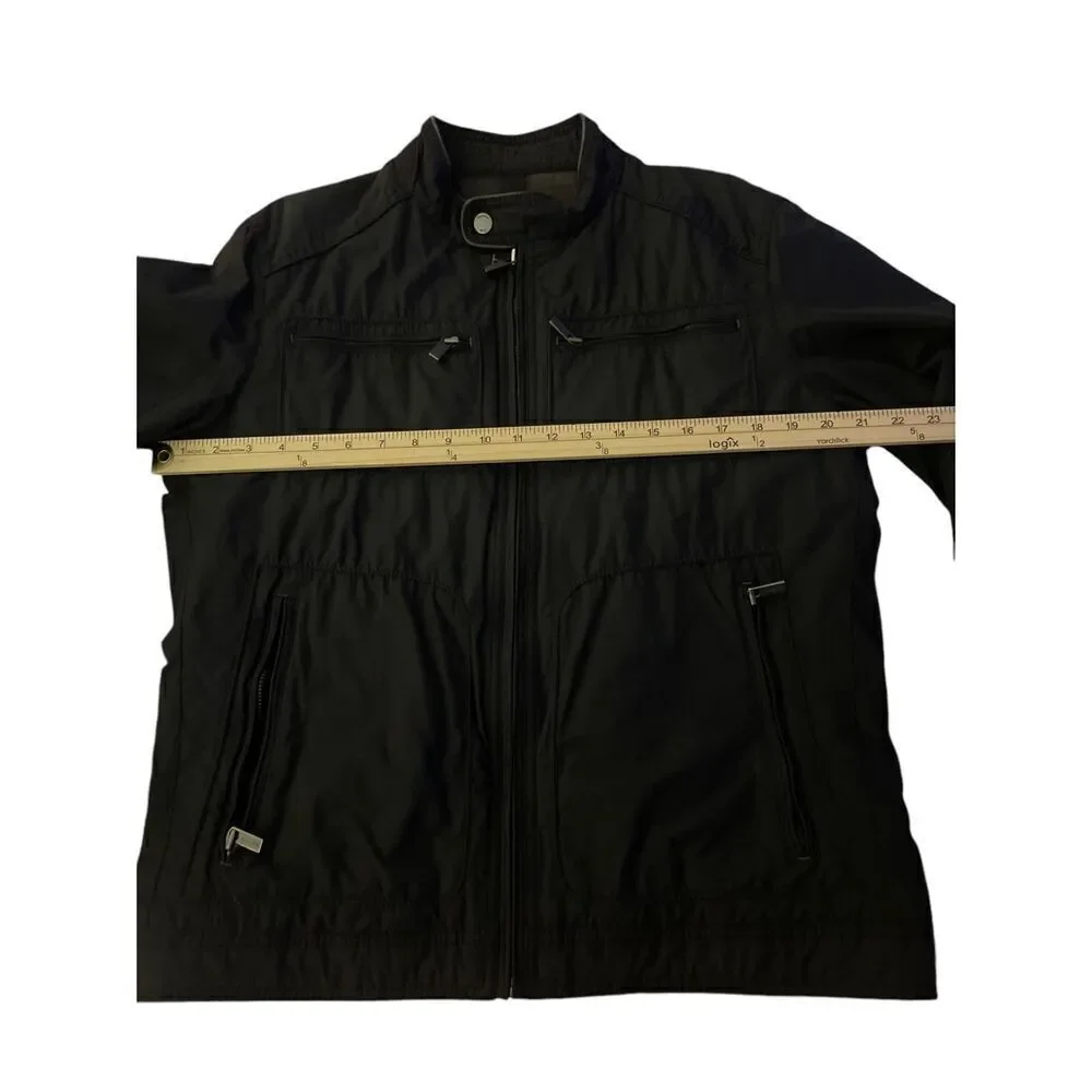 Massimo Dutti Men’s Motorcycle Jacket Black Size 38